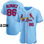 Jose Alvarez Men's St. Louis Cardinals Light Blue Authentic Alternate Jersey