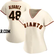 Jose Alvarez Women's San Francisco Giants Cream Authentic Home Jersey