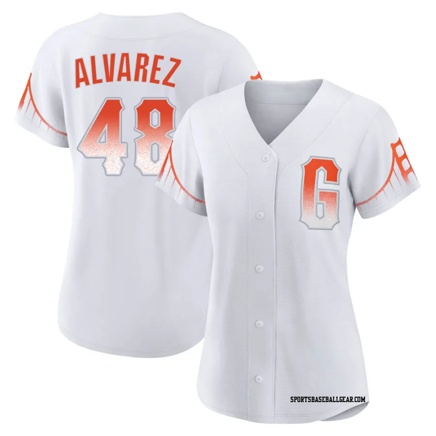 Jose Alvarez Women's San Francisco Giants White Authentic 2021 City Connect Jersey