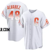 Jose Alvarez Youth San Francisco Giants White Replica 2021 City Connect Jersey