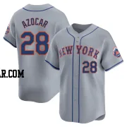 Jose Azocar Men's New York Mets Gray Limited Away Jersey