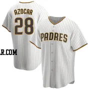 Jose Azocar Men's San Diego Padres White/Brown Replica Home Jersey