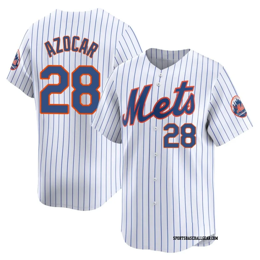 Jose Azocar Youth New York Mets White Limited Home Jersey