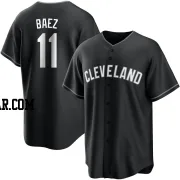 Jose Baez Men's Cleveland Guardians Black/White Replica Jersey