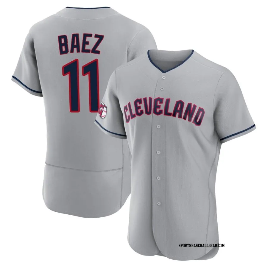 Jose Baez Men's Cleveland Guardians Gray Authentic Road Jersey