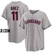 Jose Baez Men's Cleveland Guardians Gray Replica Road Jersey