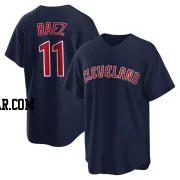 Jose Baez Men's Cleveland Guardians Navy Replica Alternate Jersey