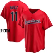 Jose Baez Men's Cleveland Guardians Red Replica Alternate Jersey