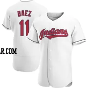 Jose Baez Men's Cleveland Guardians White Authentic Home Jersey