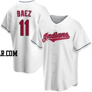 Jose Baez Men's Cleveland Guardians White Replica Home Jersey