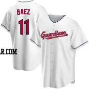 Jose Baez Men's Cleveland Guardians White Replica Home Jersey