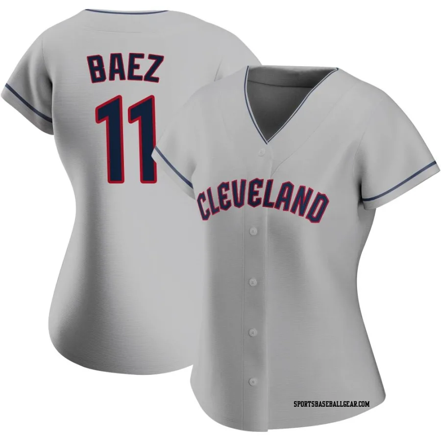 Jose Baez Women's Cleveland Guardians Gray Authentic Road Jersey