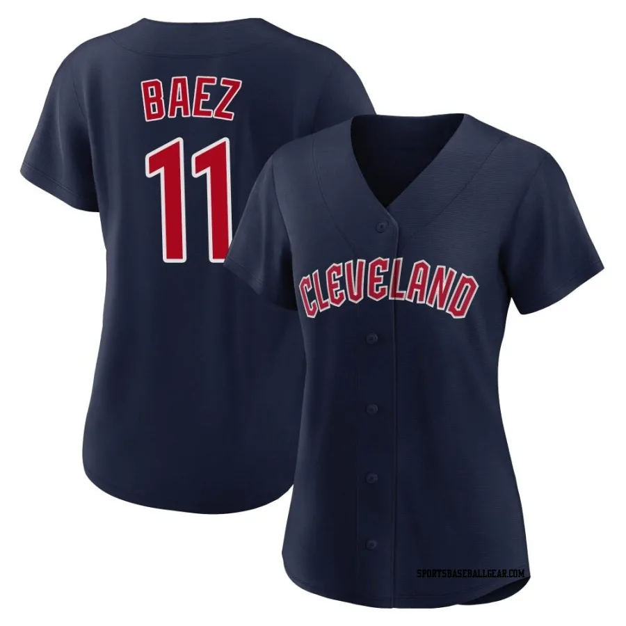 Jose Baez Women's Cleveland Guardians Navy Authentic Alternate Jersey