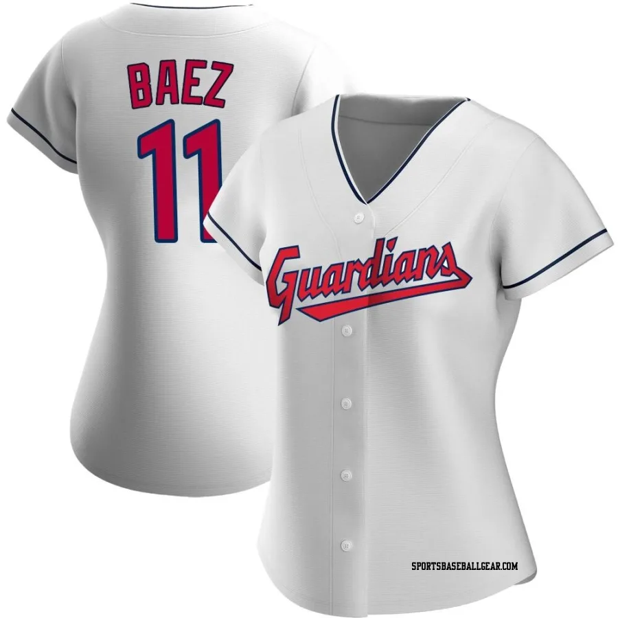 Jose Baez Women's Cleveland Guardians White Authentic Home Jersey