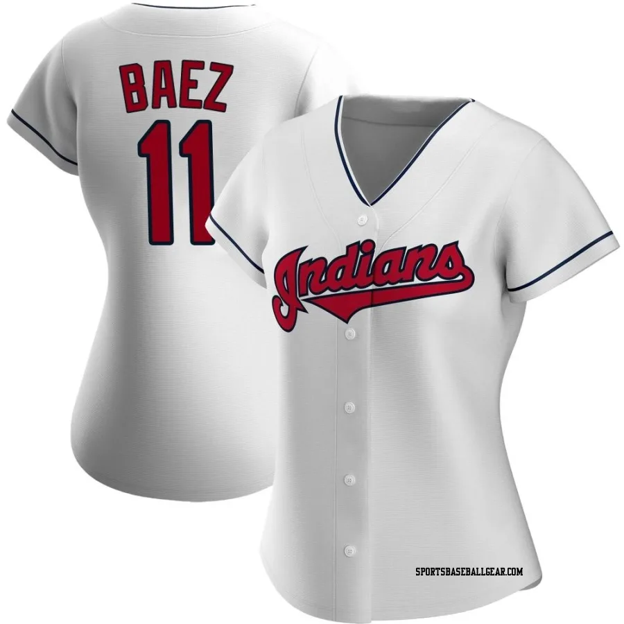 Jose Baez Women's Cleveland Guardians White Replica Home Jersey