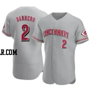 Jose Barrero Men's Cincinnati Reds Gray Authentic Road Jersey