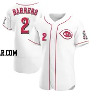 Jose Barrero Men's Cincinnati Reds White Authentic Home Jersey