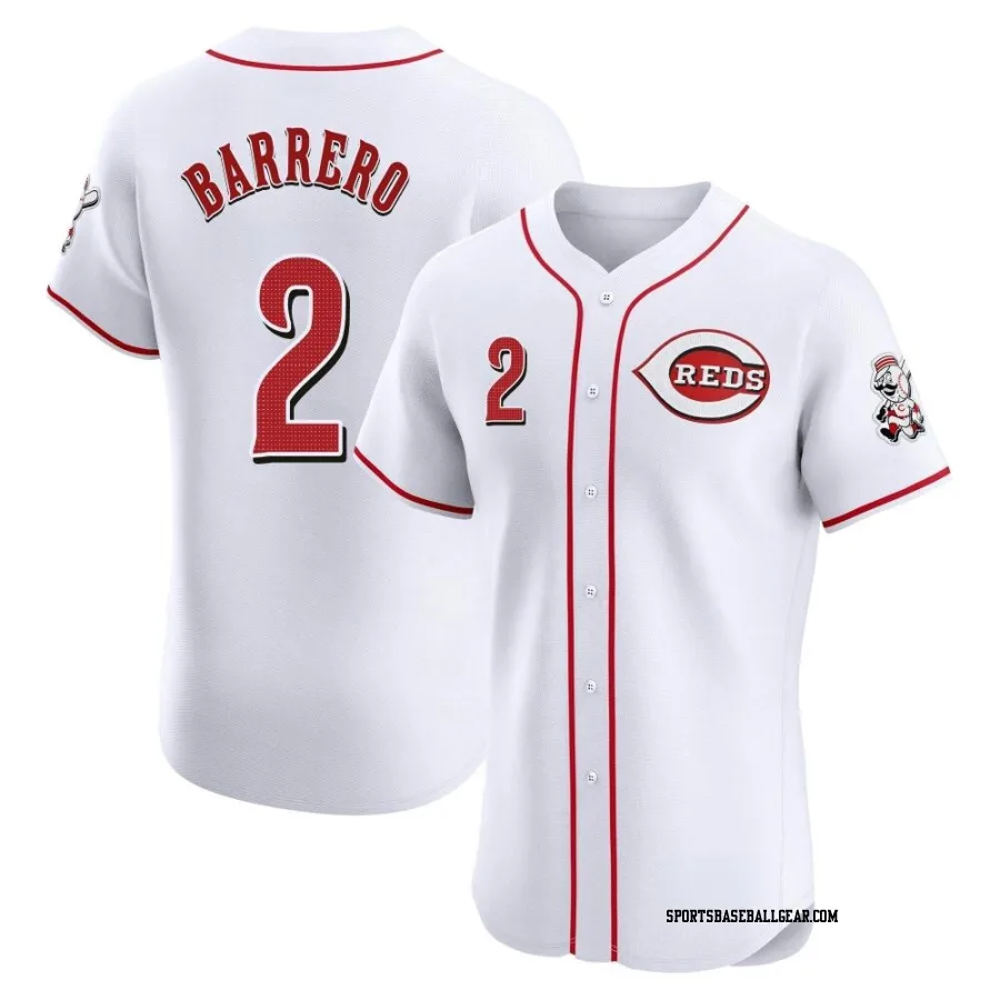 Jose Barrero Men's Cincinnati Reds White Elite Home Jersey