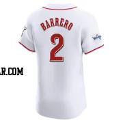 Jose Barrero Men's Cincinnati Reds White Elite Home Patch Jersey