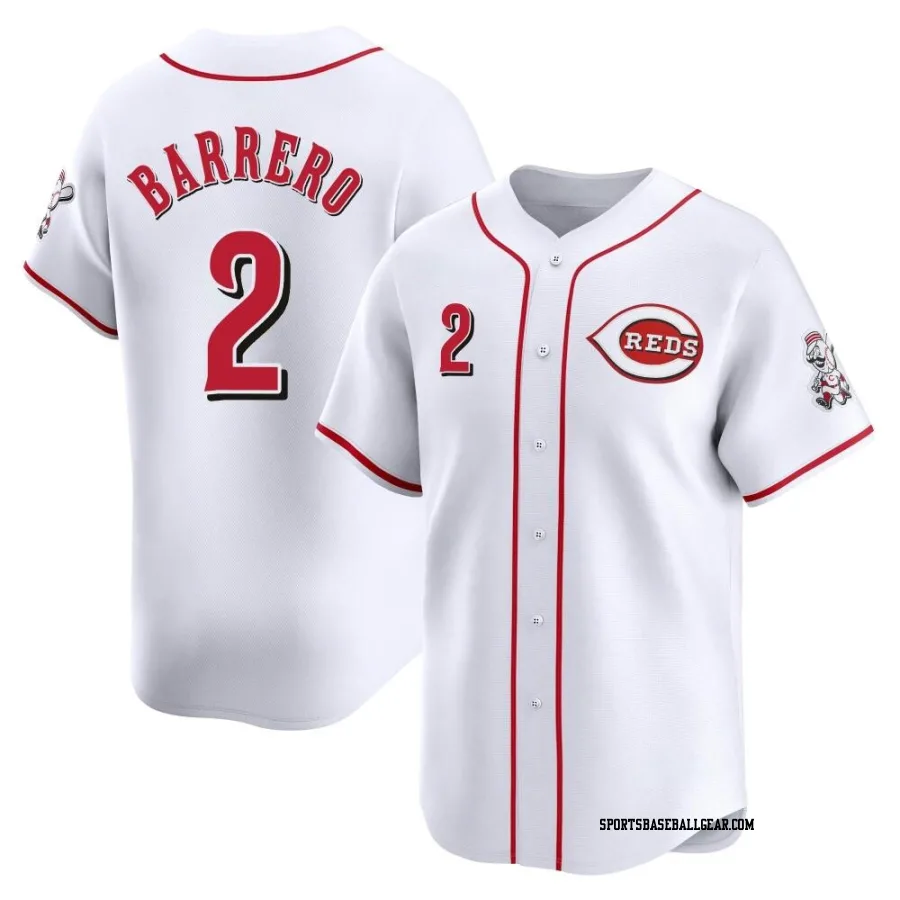 Jose Barrero Men's Cincinnati Reds White Limited Home Jersey