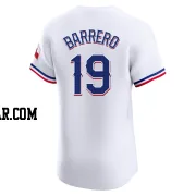 Jose Barrero Men's Texas Rangers White Elite Home Jersey