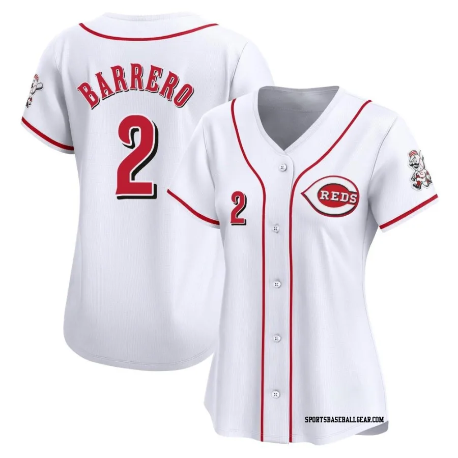 Jose Barrero Women's Cincinnati Reds White Limited Home Jersey