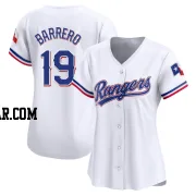 Jose Barrero Women's Texas Rangers White Limited Home Jersey