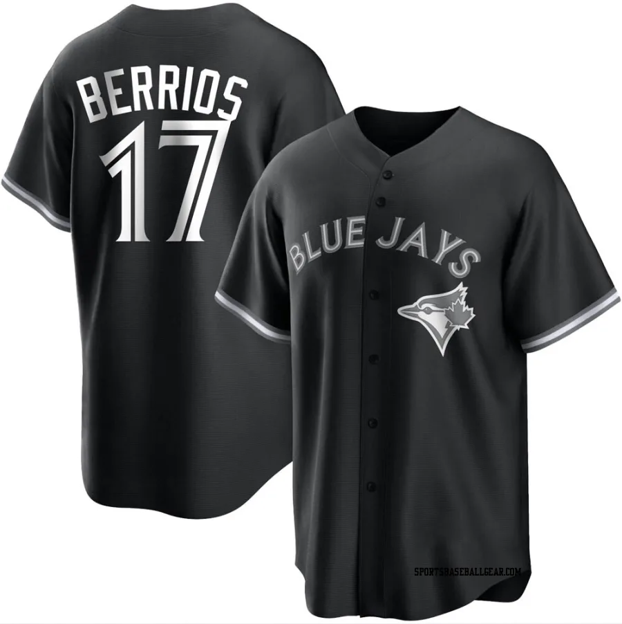 Jose Berrios Youth Toronto Blue Jays Black/White Replica Jersey