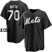 Jose Butto Men's New York Mets Black/White Replica Jersey