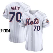 Jose Butto Men's New York Mets White Elite Home Patch Jersey