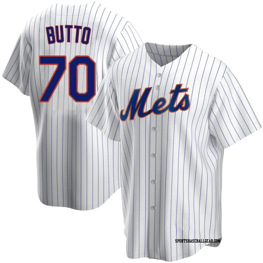 Jose Butto Men's New York Mets White Replica Home Jersey