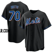 Jose Butto Youth New York Mets Black Replica 2022 Alternate Jersey