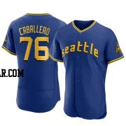 Jose Caballero Men's Seattle Mariners Royal Authentic 2023 City Connect Jersey