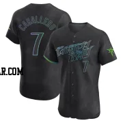 Jose Caballero Men's Tampa Bay Rays Charcoal Elite 2024 City Connect Jersey