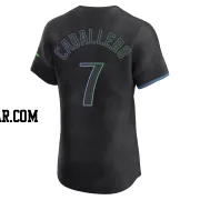 Jose Caballero Men's Tampa Bay Rays Charcoal Elite 2024 City Connect Jersey