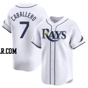 Jose Caballero Men's Tampa Bay Rays White Limited Home Jersey