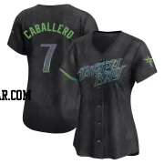 Jose Caballero Women's Tampa Bay Rays Charcoal Limited 2024 City Connect Jersey