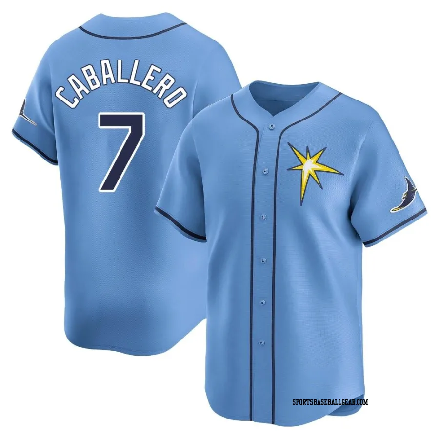 Jose Caballero Youth Tampa Bay Rays Light Blue Limited Alternate Jersey