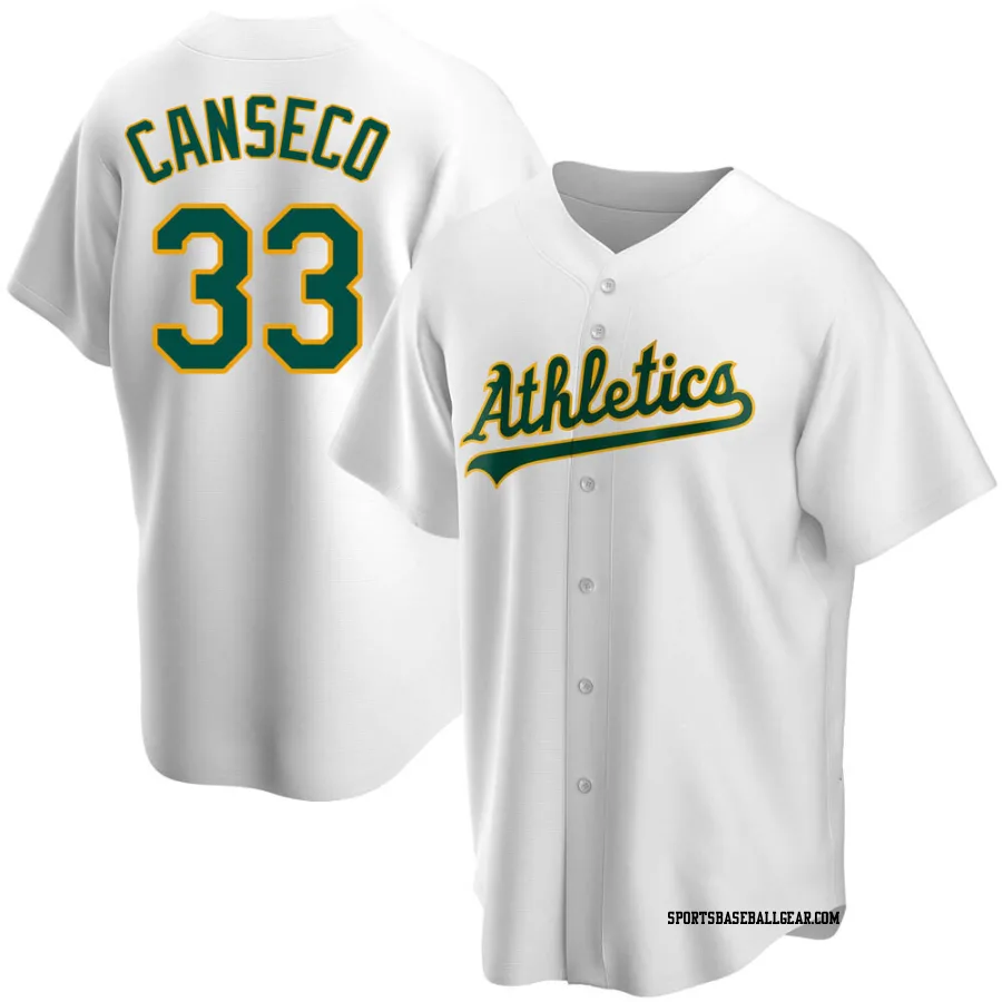 Jose Canseco Men's Oakland Athletics White Replica Home Jersey