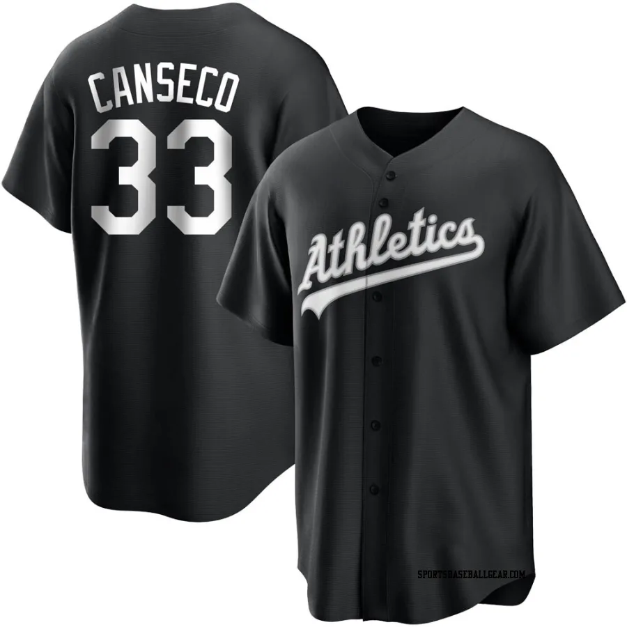 Jose Canseco Youth Oakland Athletics Black/White Replica Jersey