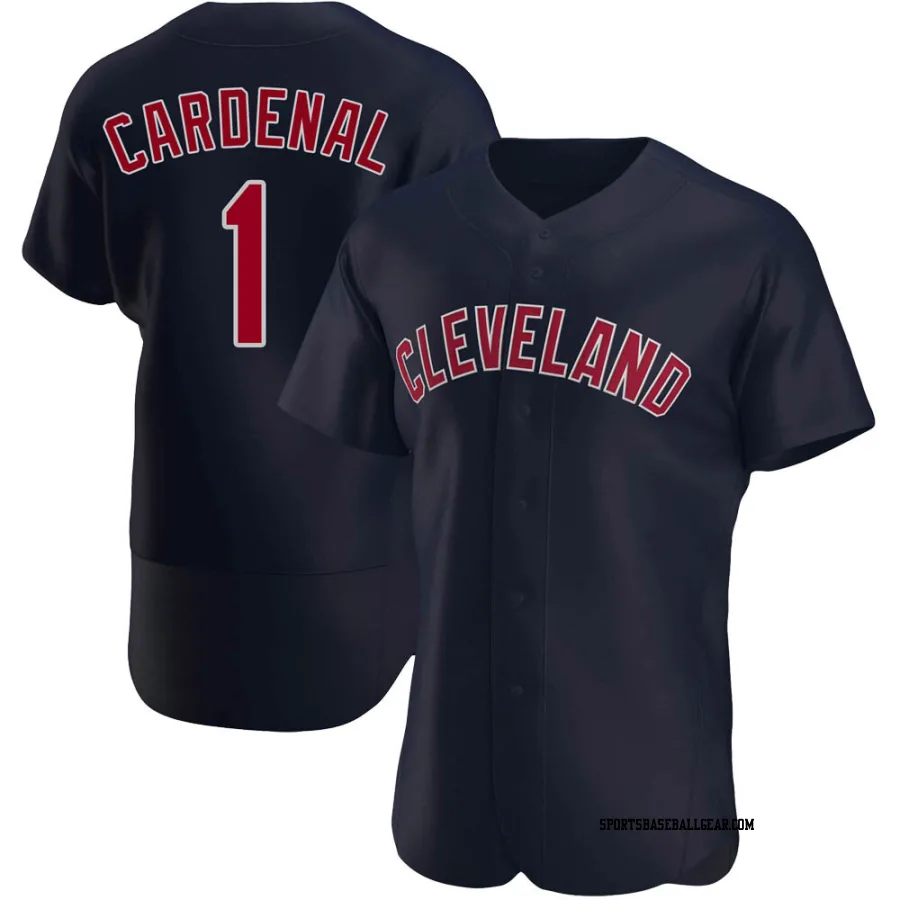 Jose Cardenal Men's Cleveland Guardians Navy Authentic Alternate Jersey