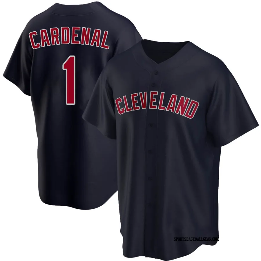 Jose Cardenal Men's Cleveland Guardians Navy Replica Alternate Jersey