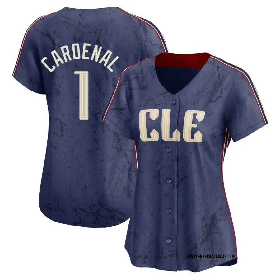 Jose Cardenal Women's Cleveland Guardians Navy Limited 2024 City Connect Jersey