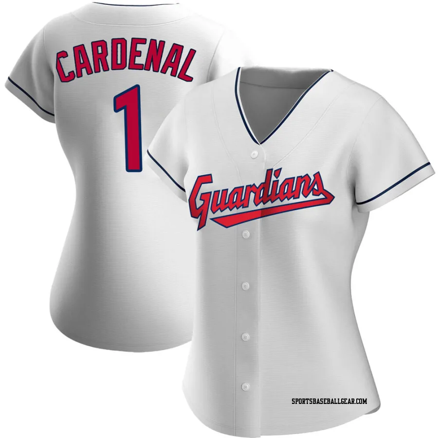 Jose Cardenal Women's Cleveland Guardians White Authentic Home Jersey