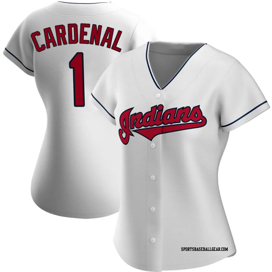 Jose Cardenal Women's Cleveland Guardians White Replica Home Jersey