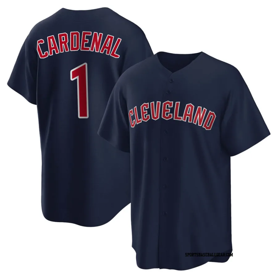 Jose Cardenal Youth Cleveland Guardians Navy Replica Alternate Jersey