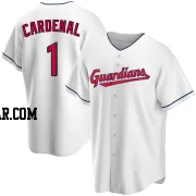 Jose Cardenal Youth Cleveland Guardians White Replica Home Jersey