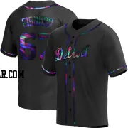 José Cisnero Men's Detroit Tigers Black Holographic Replica Jose Cisnero Alternate Jersey