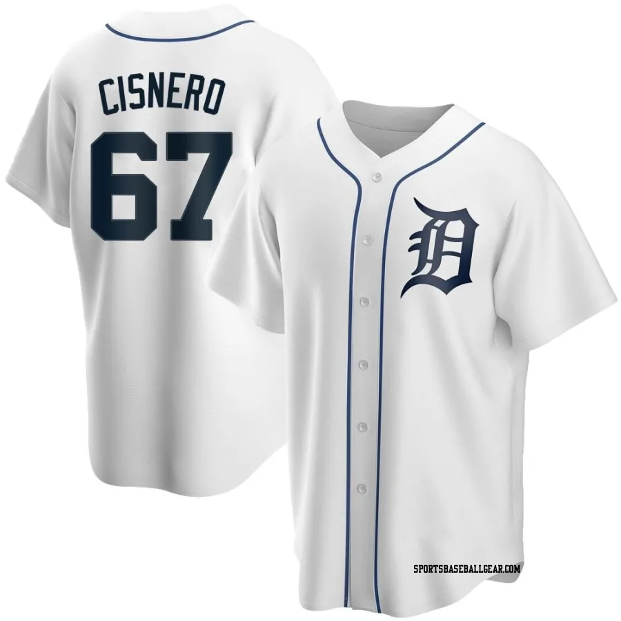 José Cisnero Men's Detroit Tigers White Replica Jose Cisnero Home Jersey