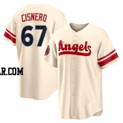 Jose Cisnero Men's Los Angeles Angels Cream Replica 2022 City Connect Jersey